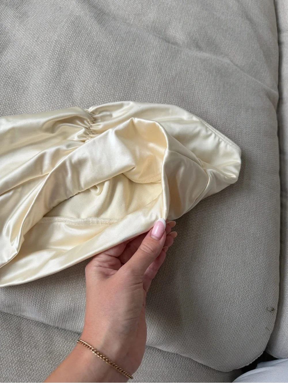 Montce Cream Silkie High Rise Bottoms